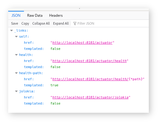 jolokia endpoints json